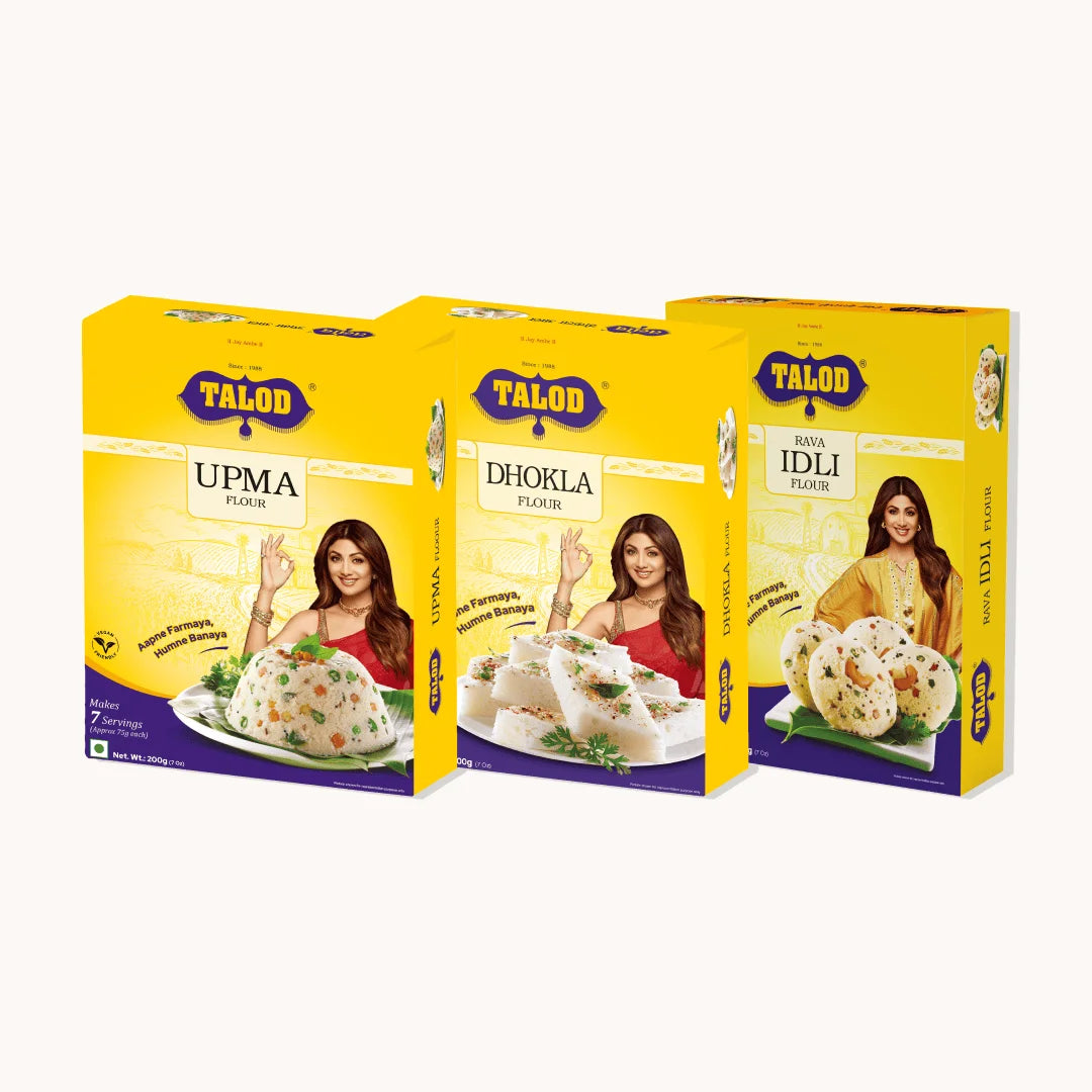 Instant Mix Diet Combo | Upma, Dhokla, Rava Idli | 200 g * 3 Pack