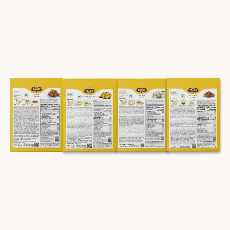 Farsan Fiesta Combo | Gota, Dhokla, Nylon Khaman, Handvo | 200 g * 4 pack