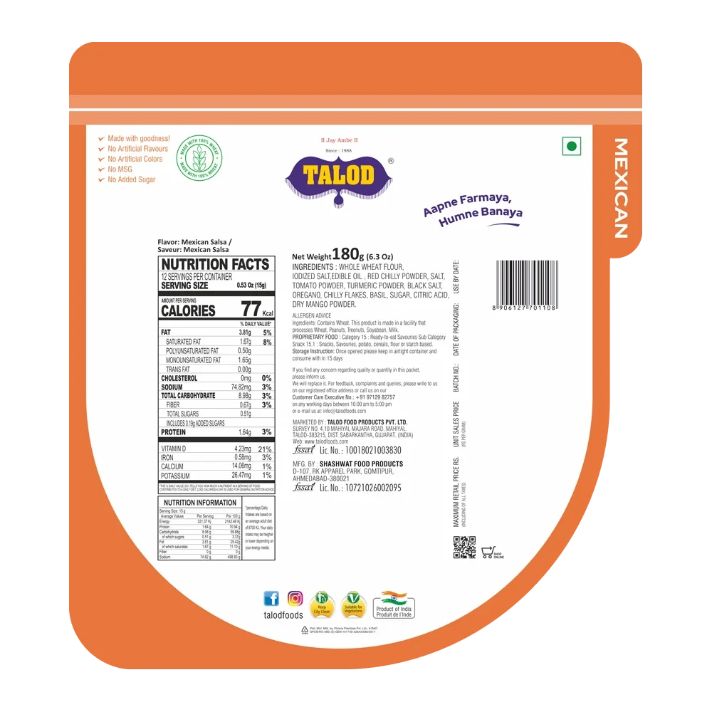 Mexican Khakhra – Healthy & Tasty, 180g