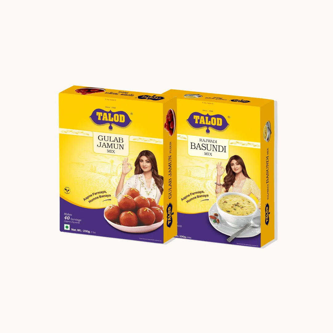 Instant Mix Sweet Combo | Gulab Jamun, Rajwadi Basundi | 200 g * 2 pack
