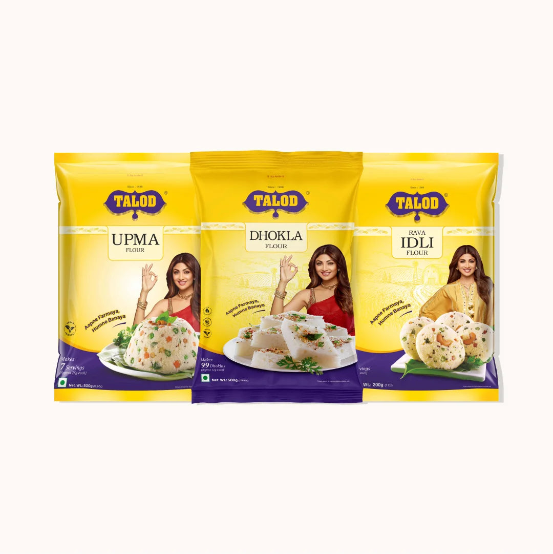 Diet Combo | Upma, Dhokla, Rava Idli | 500 g * 3 Pack