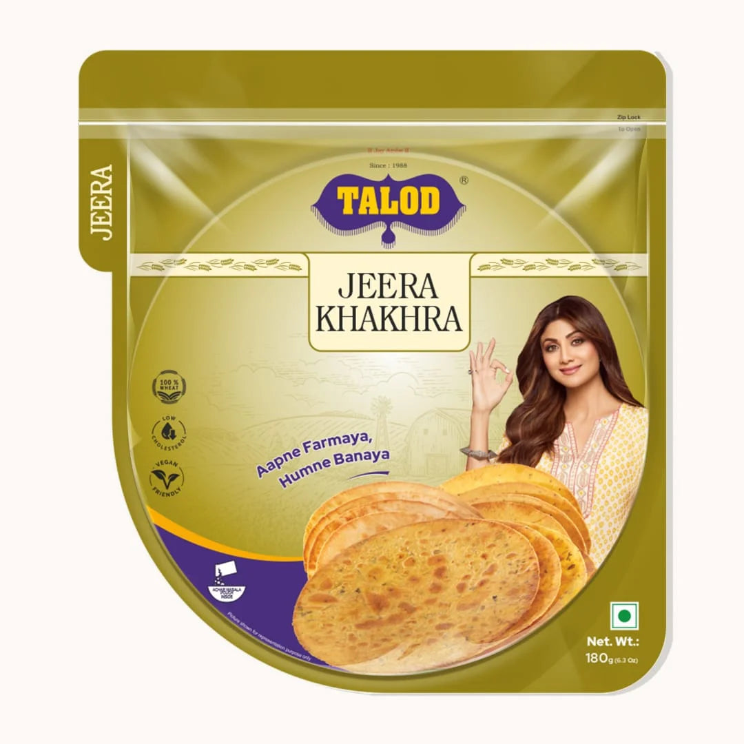 Jeera Khakhra – Healthy & Tasty, 180g – Talod Food Products Private Limited