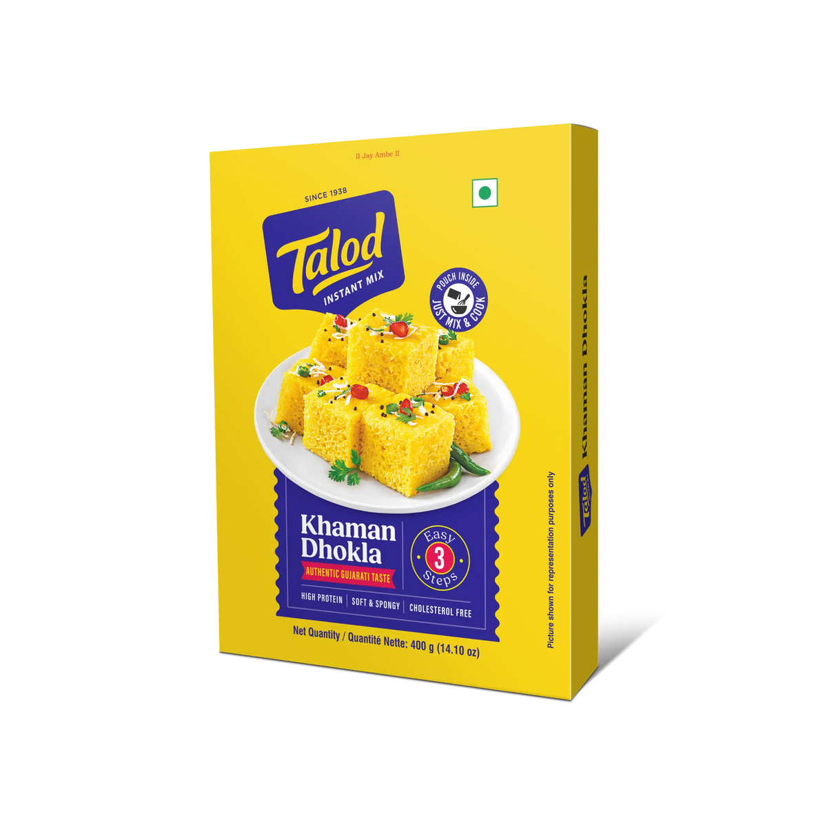 Khaman Dhokla Instant Mix Flour - Healthy &amp; Tasty, Makes 400g