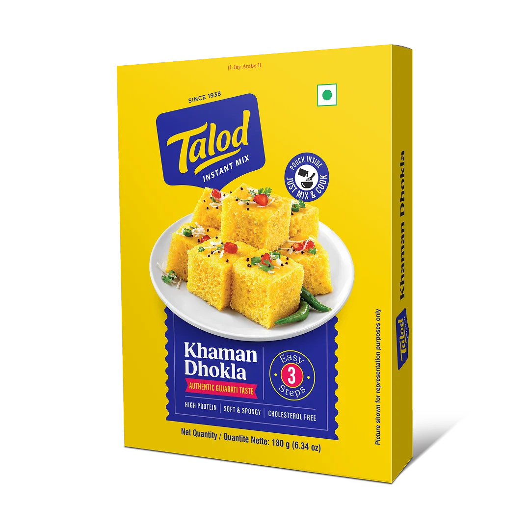 Khaman Dhokla Instant Mix Flour - Healthy &amp; Tasty, Makes 25 Servings, 180g