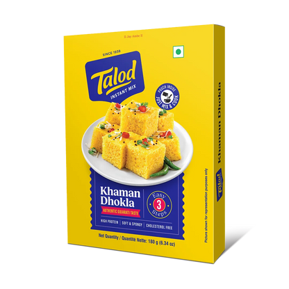 Khaman Dhokla Instant Mix Flour - Healthy &amp; Tasty, Makes 25 Servings, 180g