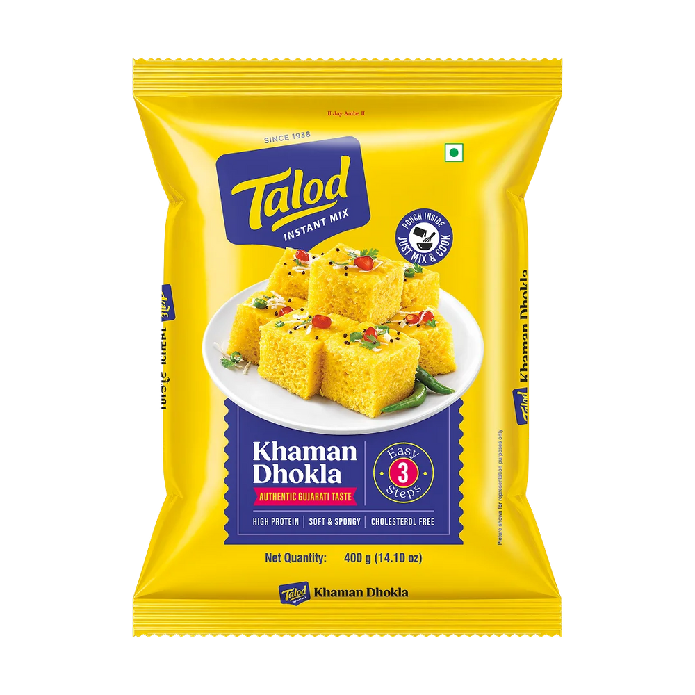 Khaman Dhokla Instant Mix Flour - Healthy & Tasty, Makes 400g