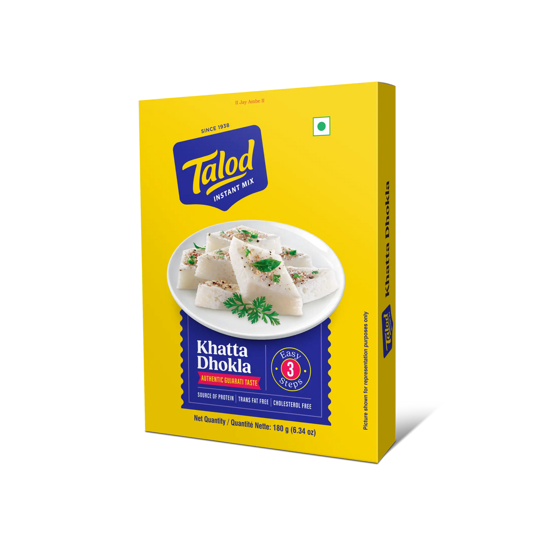Khatta Dhokla Instant Mix Flour - Healthy & Tasty, Makes 40 Servings, 180g