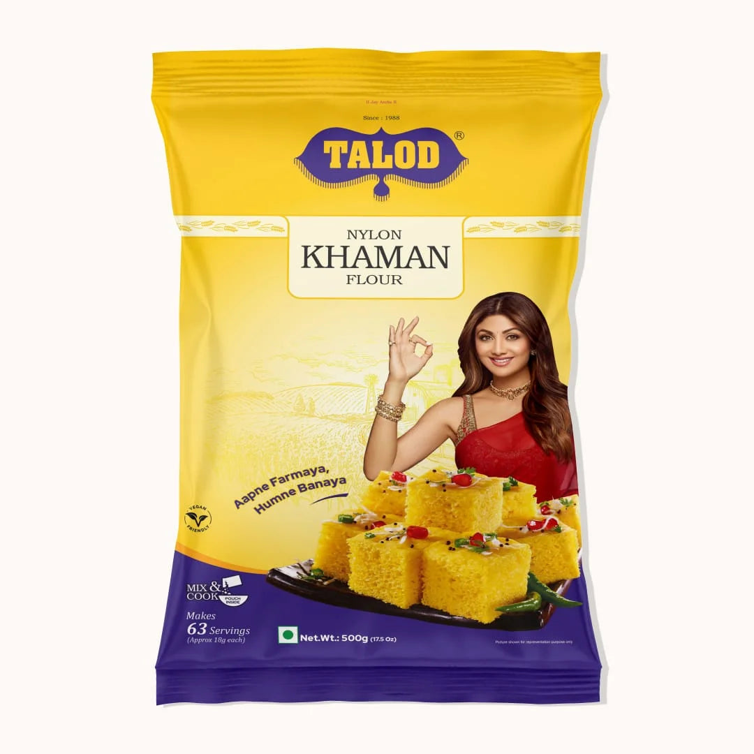 Nylon Khaman Flour - Healthy &amp; Tasty, Makes 63 Servings, 500g