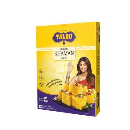 Nylon Khaman Instant Mix Flour - Healthy &amp; Tasty, Makes 25 Servings, 200g