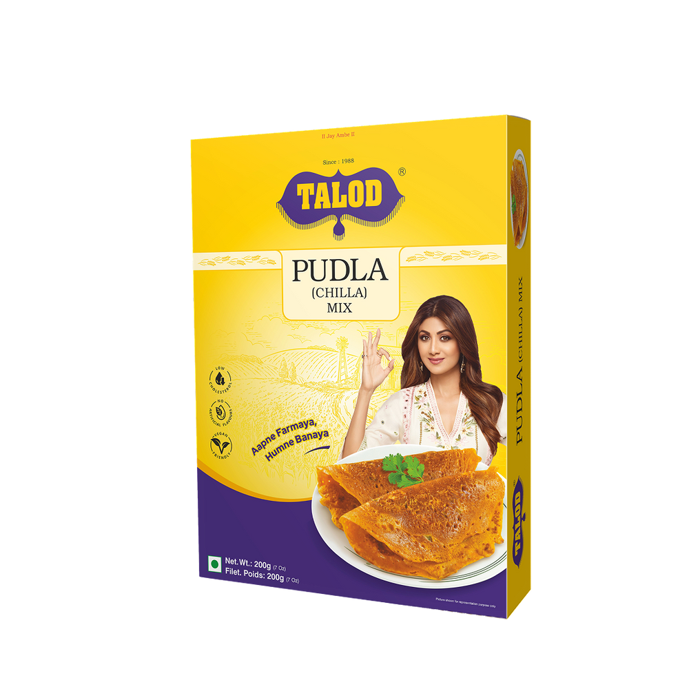 Pudla (Chilla) Instant Mix Flour – Healthy & Tasty, Makes 8 Servings, 200g